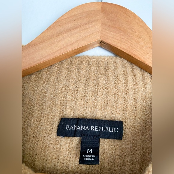 Banana Republic Sleeveless Cowl Turtleneck Pullover Wool Sweater Alpaca Spandex - Picture 9 of 10